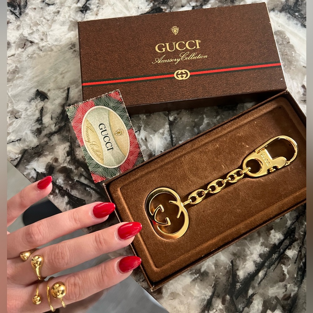 Gold Gucci Keychain - Vintage